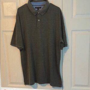 Tommy Hilfiger Charcoal Gray Polo Short-Sleeve Shirt Men's XXL